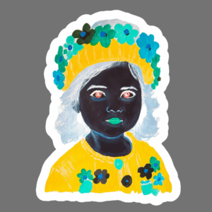 Negative shade girl Sticker