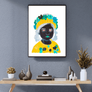 Negative girl shade Canvas Print