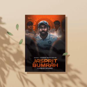 Jasprit Bumrah smoke effect Poster