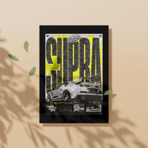 Toyato Supra Car Poster