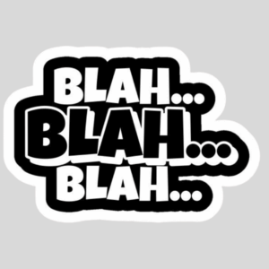 Blah Blah Sticker