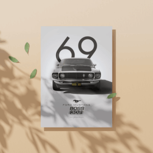 Ford Mustang 60s Poster