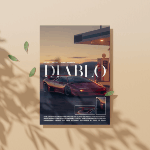Lamborghini Diablo Car Poster