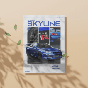 Nissan Skyline Japanese JDM car Poster