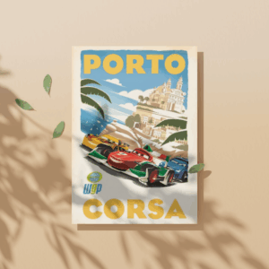 Porto Corsa Car Poster