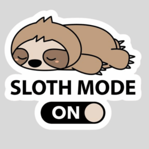Sloth mode on Sticker