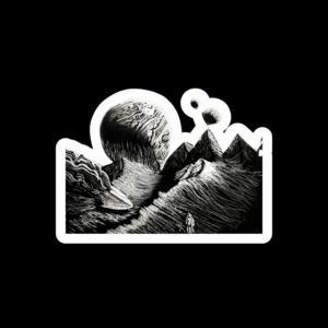 Wanderer of the Cosmic Peaks sticker