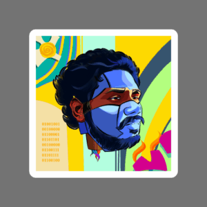 Unveiling the unmasked hero sticker