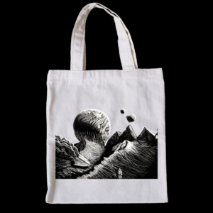 Wanderer of the Cosmic Peaks totebag