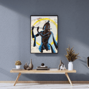 Divine Melody in Silhouette canvas print