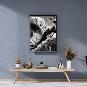 Wanderer of the Cosmic Peaks canvas print